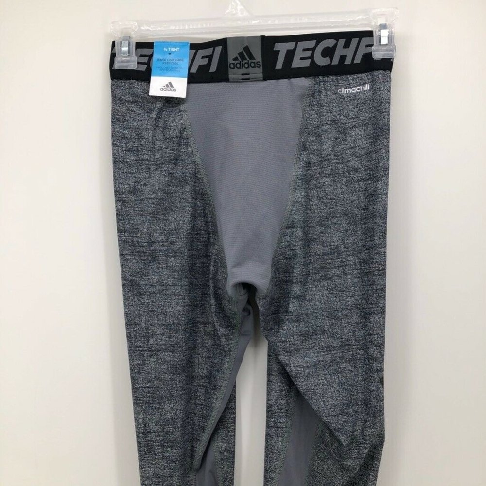 Adidas Climachill Mens 3/4 Tights Gray TechFit L - Picture 5 of 11